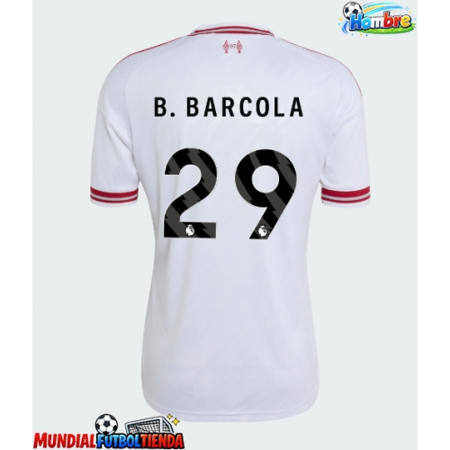Camiseta Liverpool Bradley Barcola #29 Segunda Equipación Replica 2026-27 mangas cortas